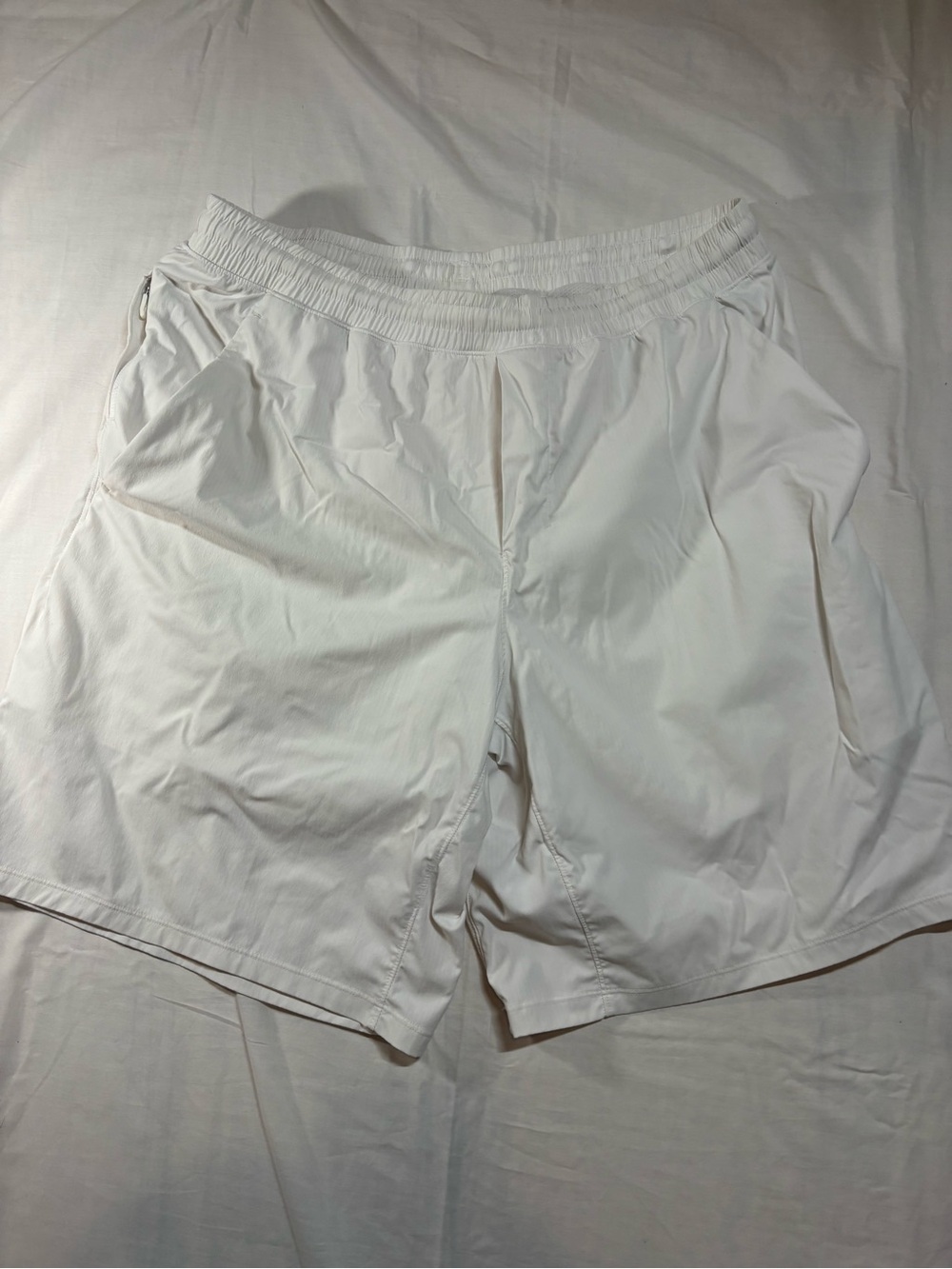 Lululemon Men’s White Running Training Shorts Athletic Workout Mesh Vent